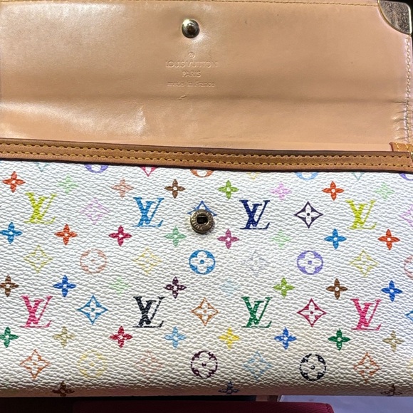 Louis Vuitton White Multicolor Monogram Wallet - Picture 12 of 17